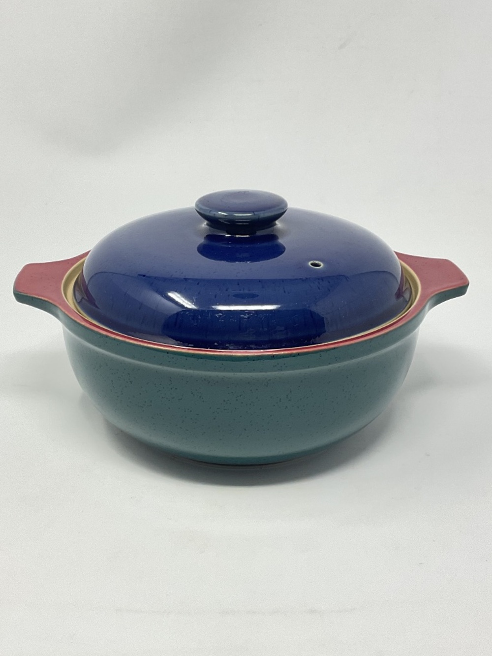 Denby Harlequin (retired) Stoneware Round Covered Casserole Baking Serving Bowl